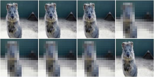 AveragePooling with a choice of two kernel sizes