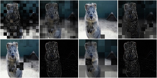 BlendAlphaFrequencyNoise with EdgeDetect and nearest neighbour upscaling