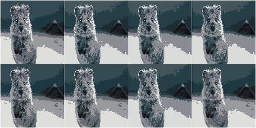 KMeansColorQuantization with eight colors