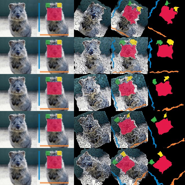 Segmentation map augmentation example